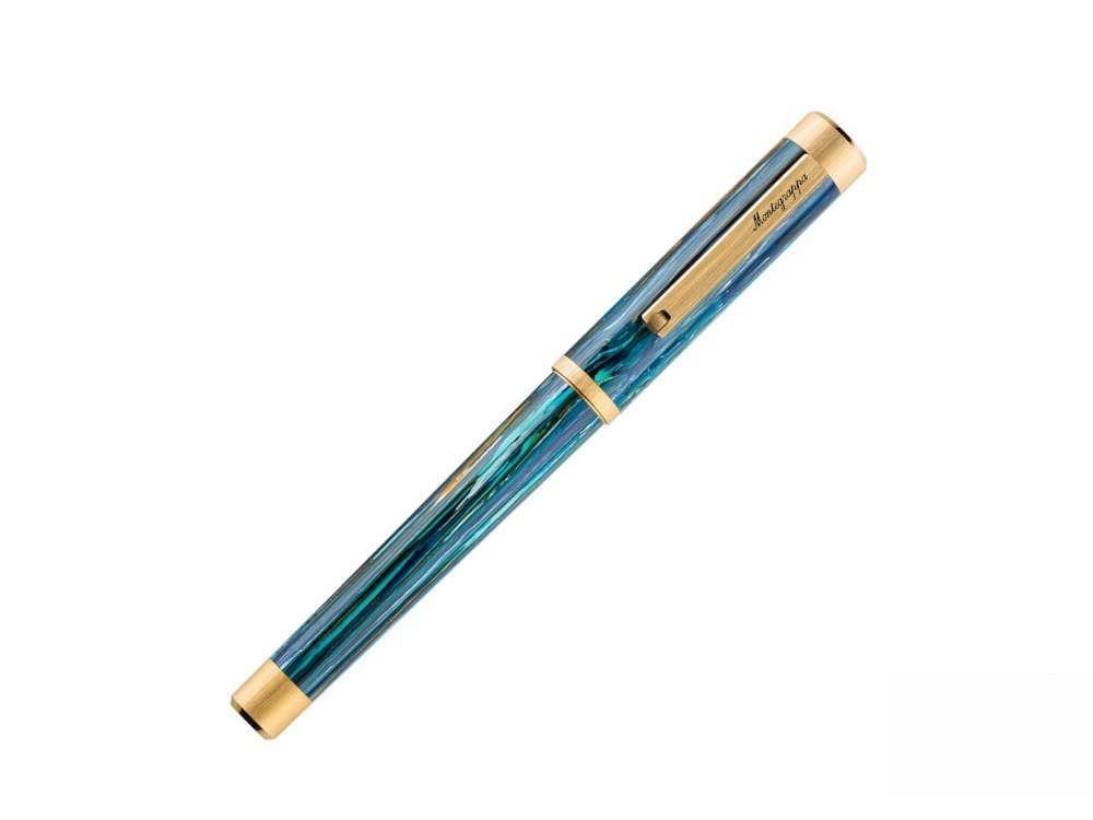 Montegrappa Zero Zodiac Cancer Roller, Blau, Vergoldet, ISZEZRIY-G9