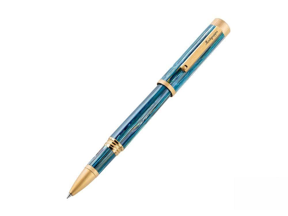 Montegrappa Zero Zodiac Cancer Roller, Blau, Vergoldet, ISZEZRIY-G9