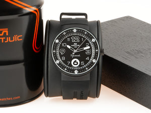 Montjuic Elegance Quartz Uhr, Edelstahl 316L , Schwarz, 43 mm, MJ1.0103.B
