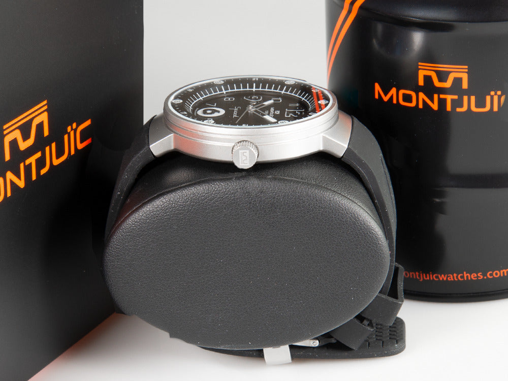 Montjuic Elegance Quartz Uhr, Edelstahl 316L , Schwarz, 43 mm, MJ1.0103.S