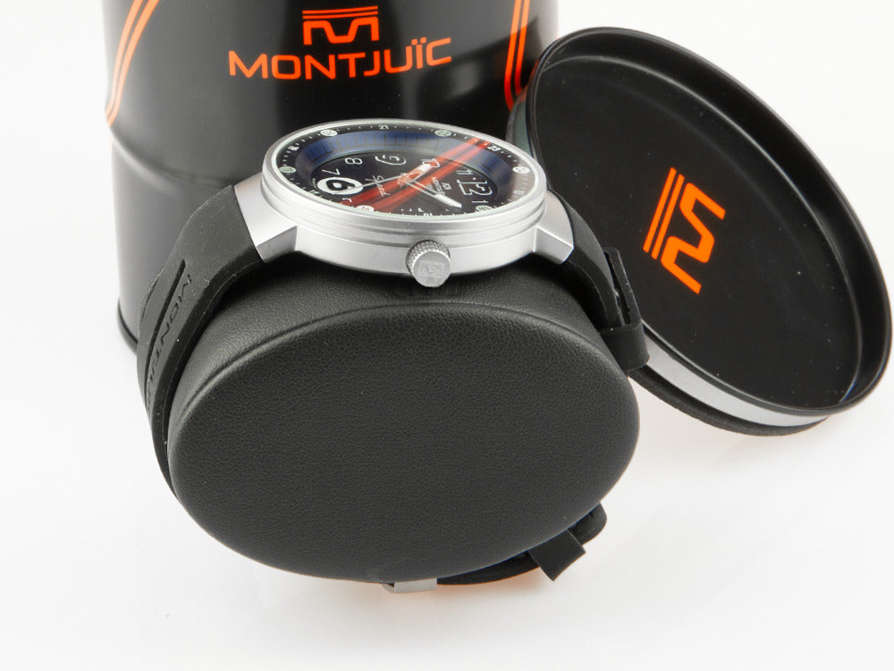 Montjuic Elegance Quartz Uhr, Edelstahl 316L , Schwarz, 43 mm, MJ1.0204.S