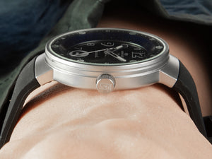 Montjuic Elegance Quartz Uhr, Edelstahl 316L , Schwarz, 43 mm, MJ1.0204.S