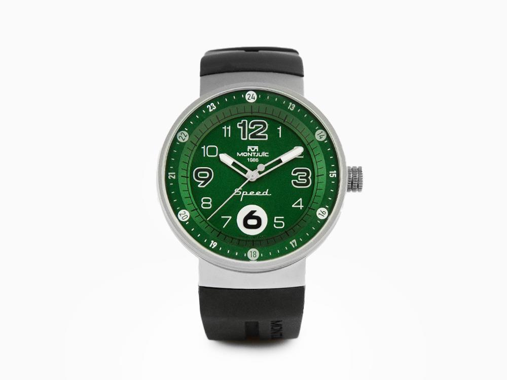 Montjuic Elegance Quartz Uhr, Edelstahl 316L , Grün, 43 mm, MJ1.0305.S