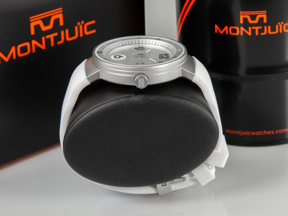 Montjuic Elegance Quartz Uhr, Edelstahl 316L , Weiss, 43 mm, MJ1.0406.S