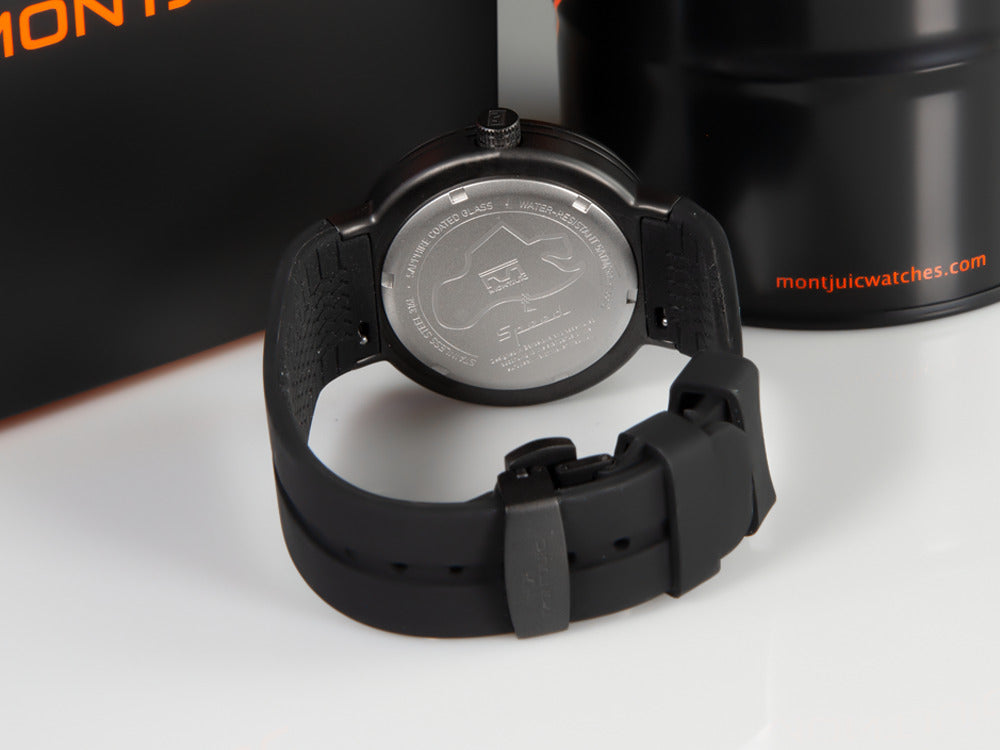 Montjuic Elegance Quartz Uhr, Edelstahl 316L , Schwarz, 43 mm, MJ1.0507.B