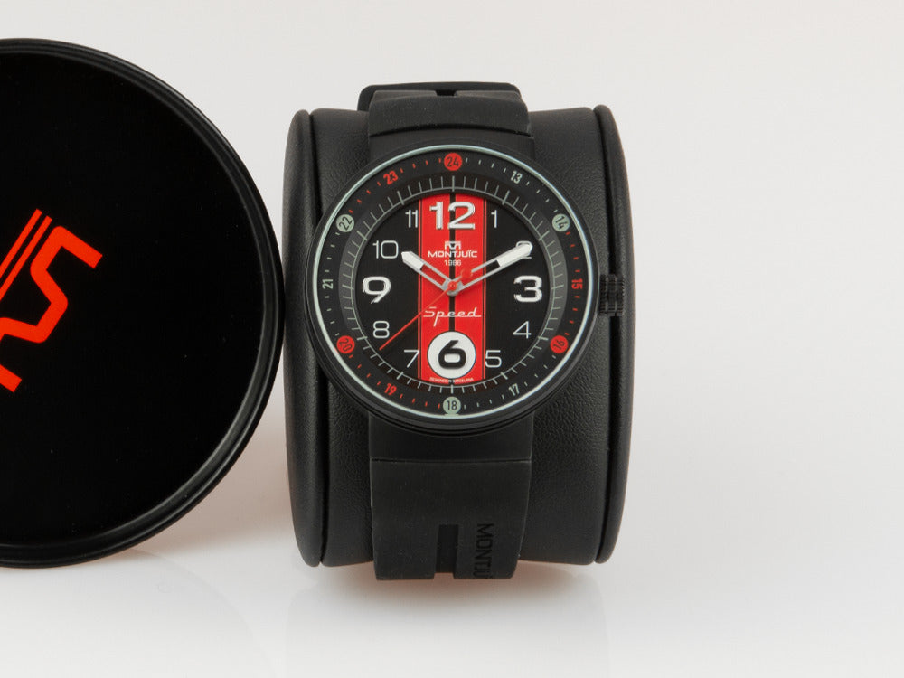 Montjuic Sport Quartz Uhr, Edelstahl 316L , Schwarz, 43 mm, MJ1.0602.B