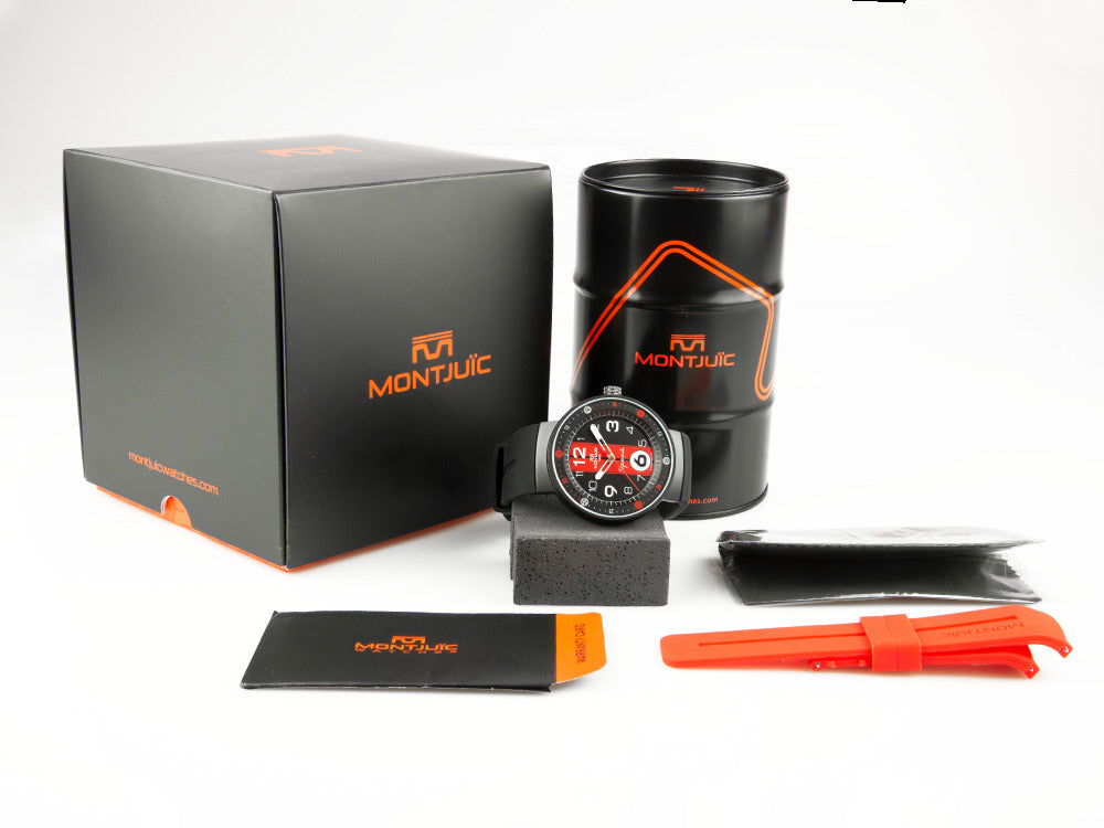 Montjuic Sport Quartz Uhr, Edelstahl 316L , Schwarz, 43 mm, MJ1.0602.B