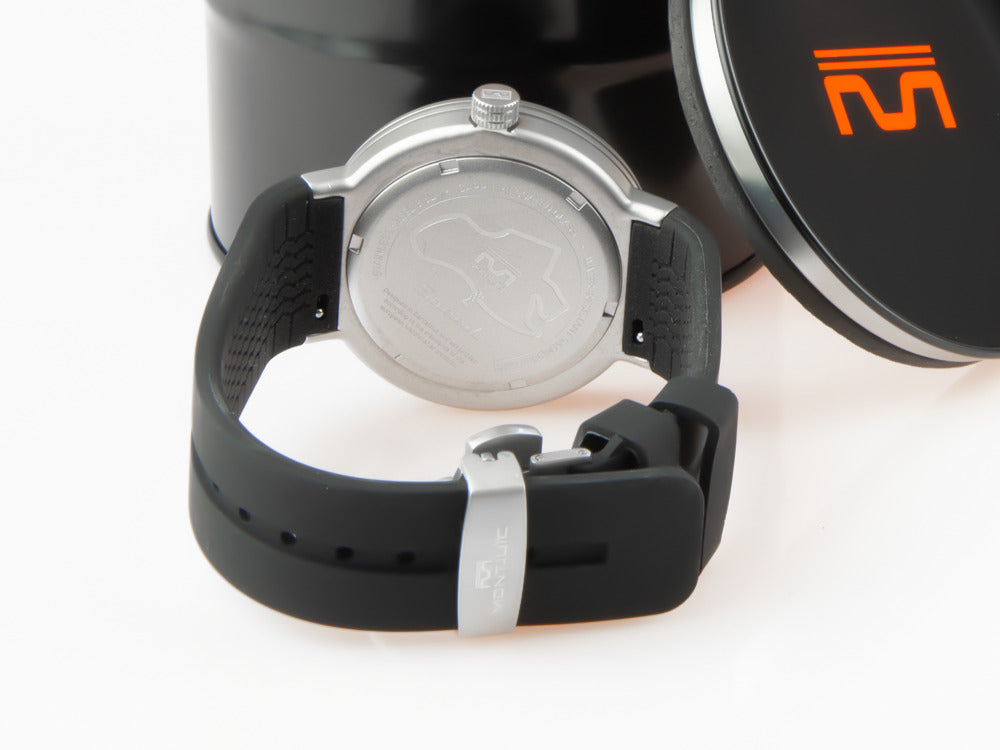 Montjuic Sport Quartz Uhr, Edelstahl 316L , Schwarz, 43 mm, MJ1.0602.S