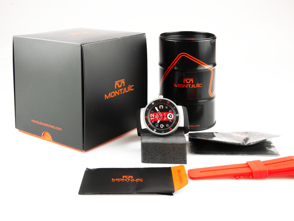 Montjuic Sport Quartz Uhr, Edelstahl 316L , Schwarz, 43 mm, MJ1.0602.S
