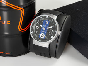 Montjuic Sport Quartz Uhr, Edelstahl 316L , Schwarz, 43 mm, MJ1.0703.S