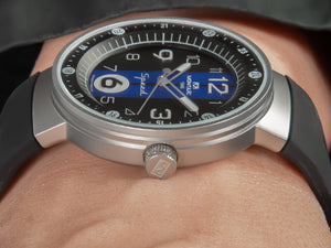 Montjuic Sport Quartz Uhr, Edelstahl 316L , Schwarz, 43 mm, MJ1.0703.S