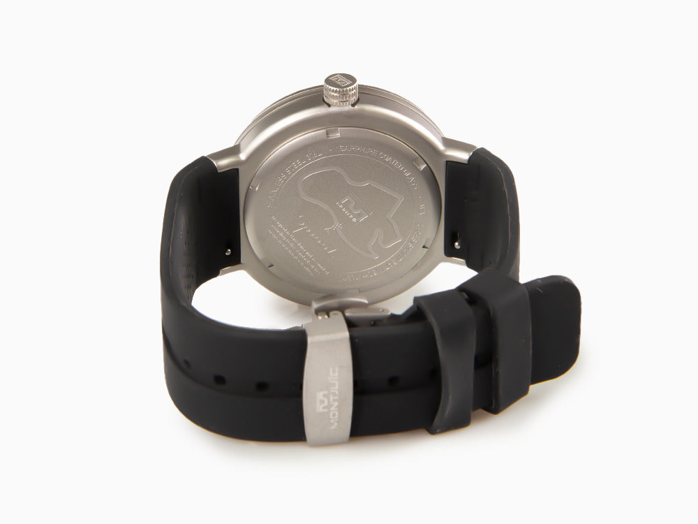 Montjuic Sport Quartz Uhr, Edelstahl 316L , Schwarz, 43 mm, MJ1.0801.S