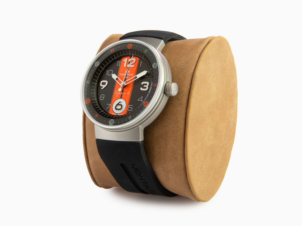 Montjuic Sport Quartz Uhr, Edelstahl 316L , Schwarz, 43 mm, MJ1.0801.S