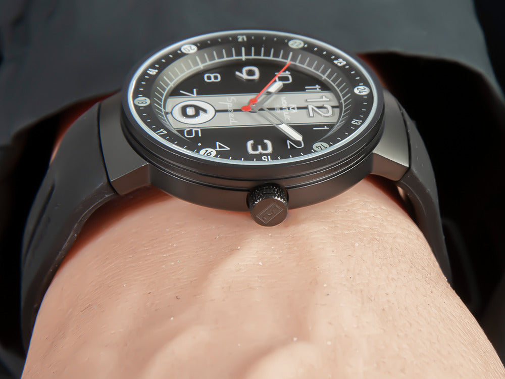 Montjuic Sport Quartz Uhr, Edelstahl 316L , Schwarz, 43 mm, MJ1.0903.B