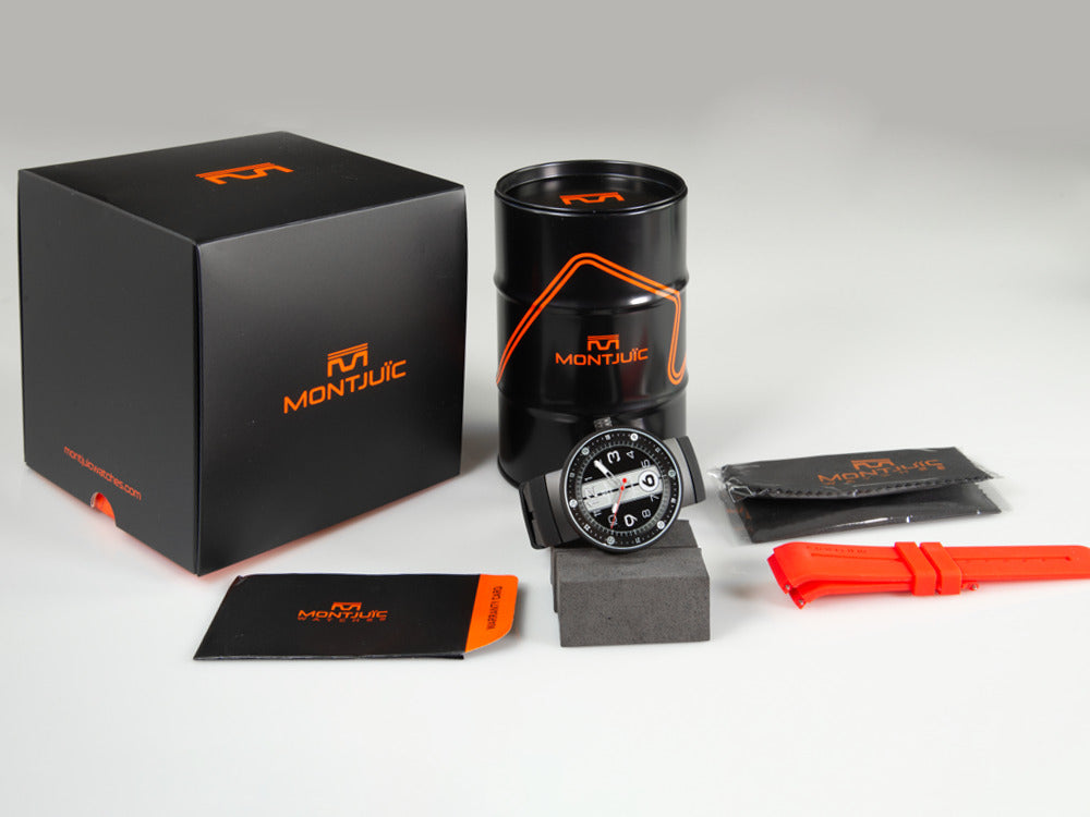 Montjuic Sport Quartz Uhr, Edelstahl 316L , Schwarz, 43 mm, MJ1.0903.B