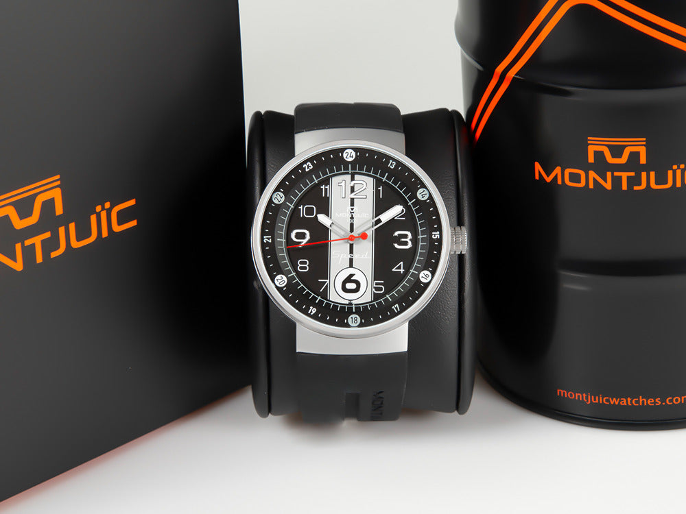 Montjuic Sport Quartz Uhr, Edelstahl 316L , Schwarz, 43 mm, MJ1.0903.S