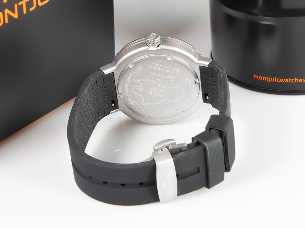 Montjuic Sport Quartz Uhr, Edelstahl 316L , Schwarz, 43 mm, MJ1.0903.S