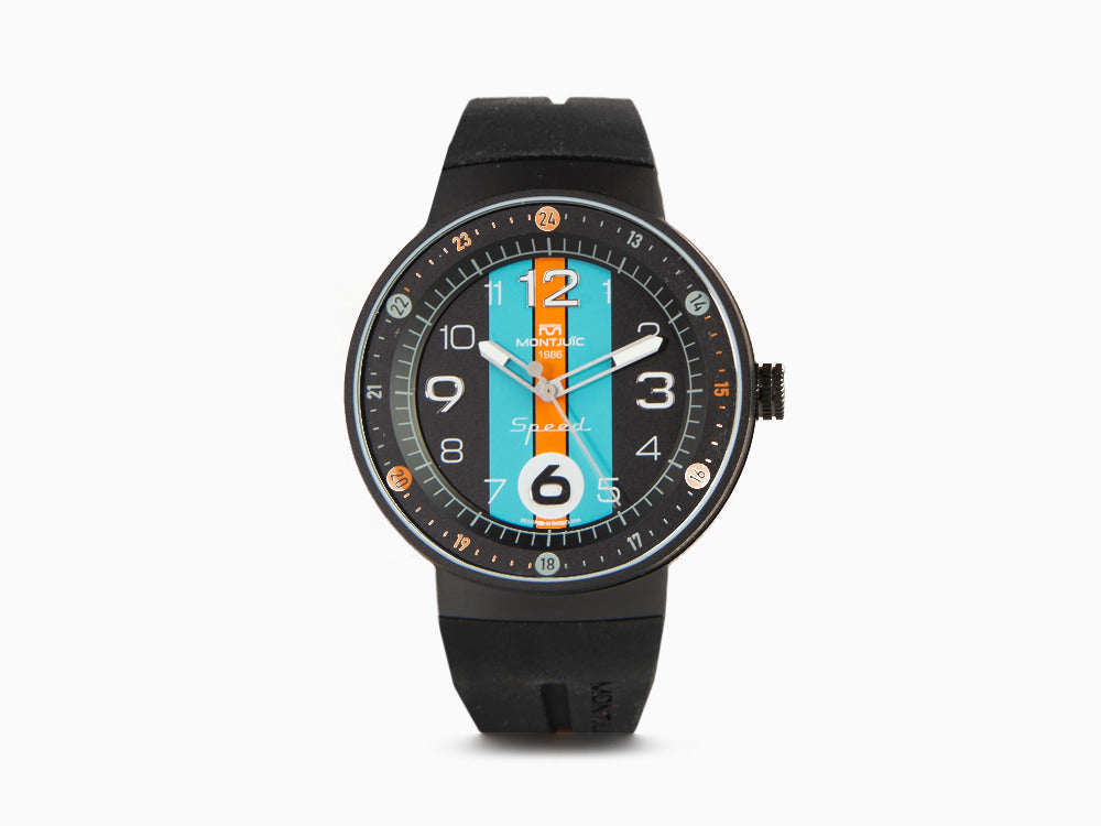 Montjuic Special Quartz Uhr, Edelstahl 316L , Schwarz, 43 mm, MJ1.1201.B