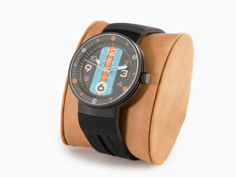 Montjuic Special Quartz Uhr, Edelstahl 316L , Schwarz, 43 mm, MJ1.1201.B