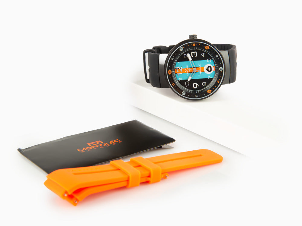 Montjuic Special Quartz Uhr, Edelstahl 316L , Schwarz, 43 mm, MJ1.1201.B