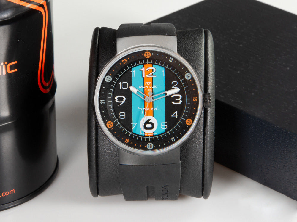 Montjuic Special Quartz Uhr, Edelstahl 316L , Schwarz, 43 mm, MJ1.1201.S