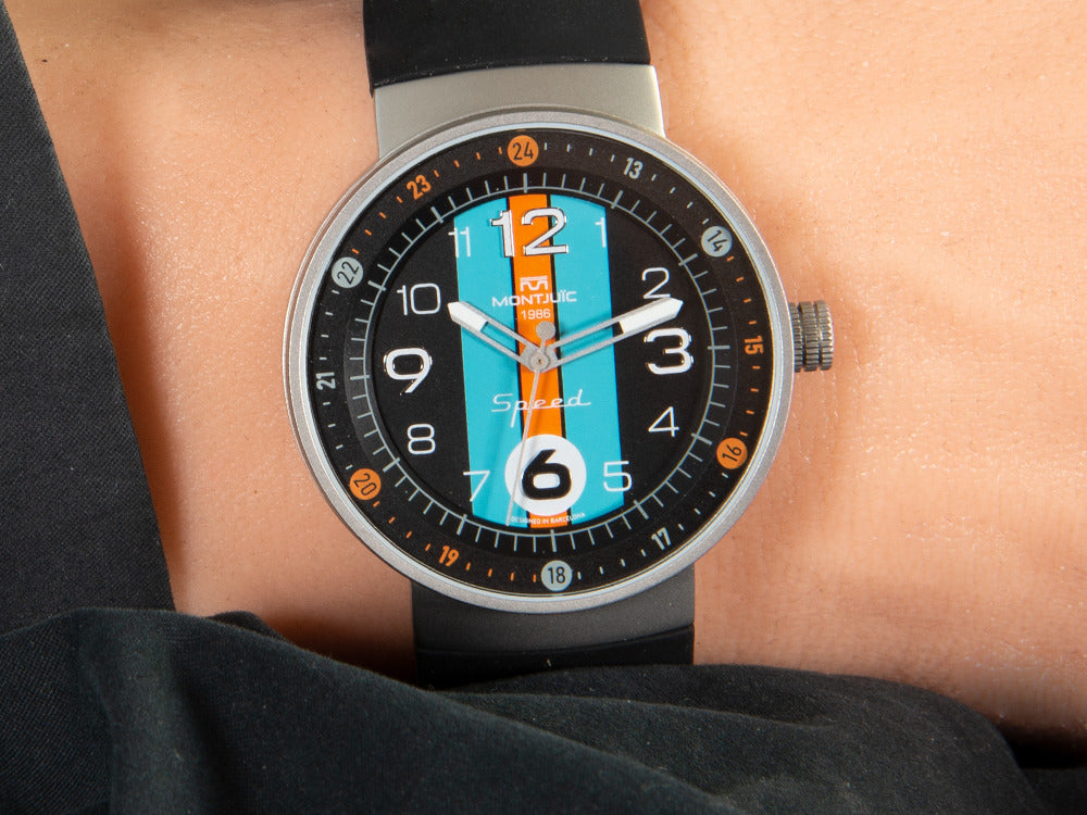 Montjuic Special Quartz Uhr, Edelstahl 316L , Schwarz, 43 mm, MJ1.1201.S