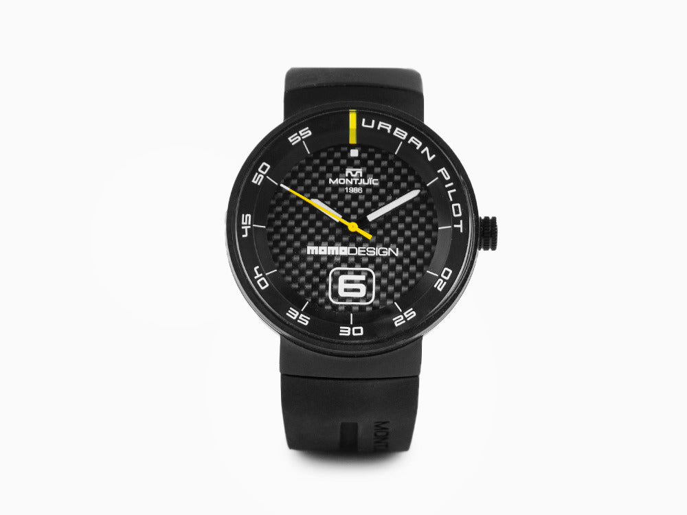 Montjuic X Momo Design Urban Pilot Quartz Uhr, PVD, Edelstahl, MJ1.2015MOMO.B