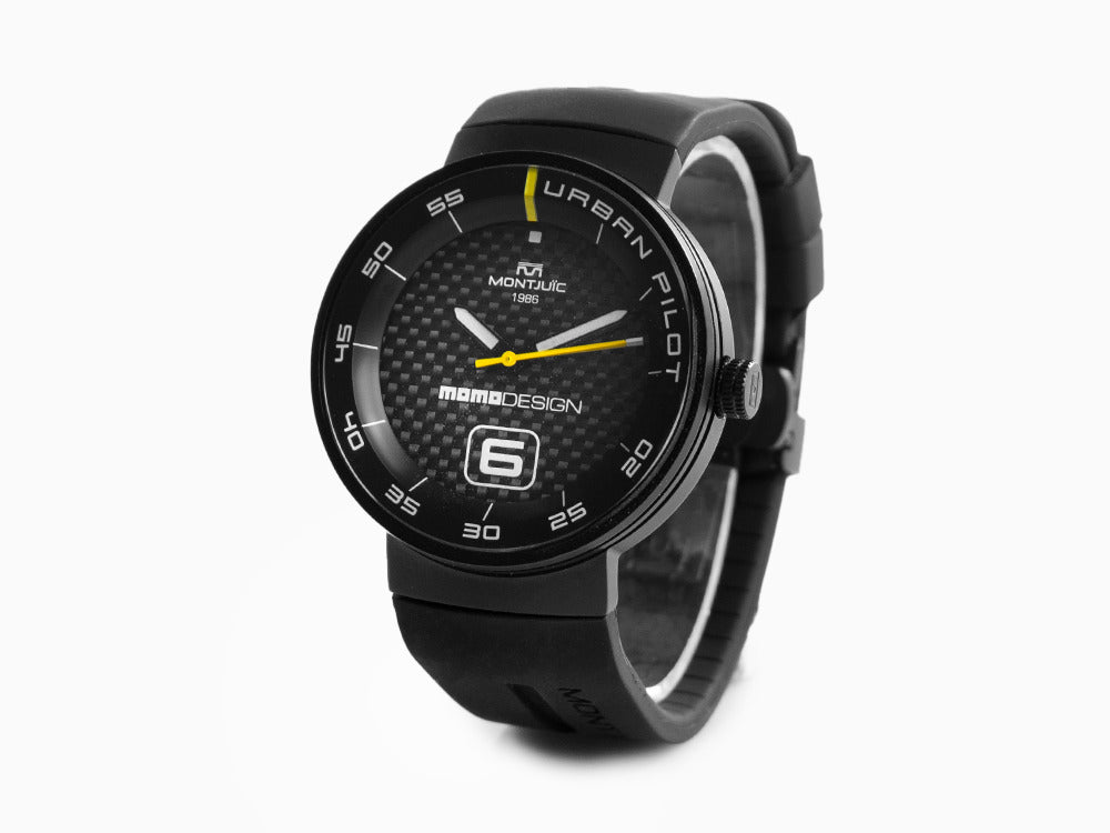 Montjuic X Momo Design Urban Pilot Quartz Uhr, PVD, Edelstahl, MJ1.2015MOMO.B