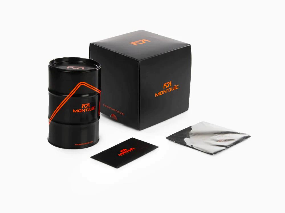 Montjuic Speed Chronograph Quartz Uhr, Edelstahl, Schwarz, 45 mm, MJ2.0101.B