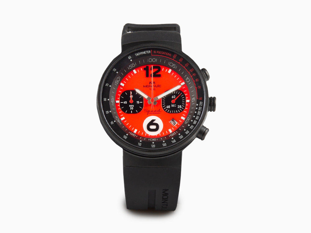 Montjuic Speed Chronograph Quartz Uhr, Edelstahl 316L , Rot, 45 mm, MJ2.0602.B