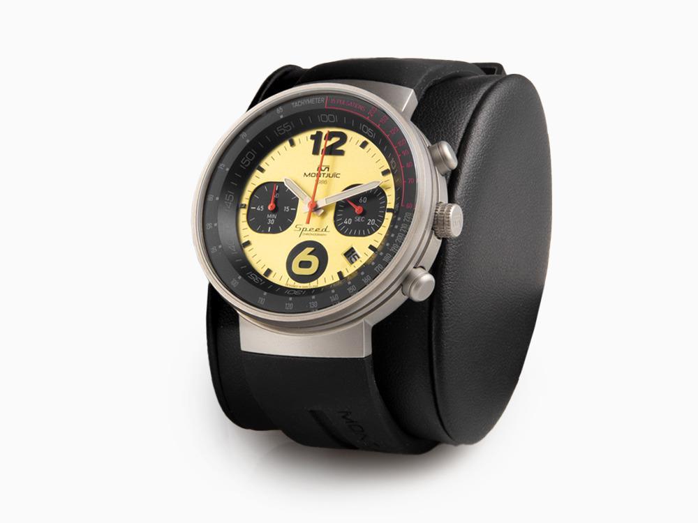 Montjuic Speed Chronograph Quartz Uhr, Edelstahl 316L , Weiss, 45 mm, MJ2.0701.S