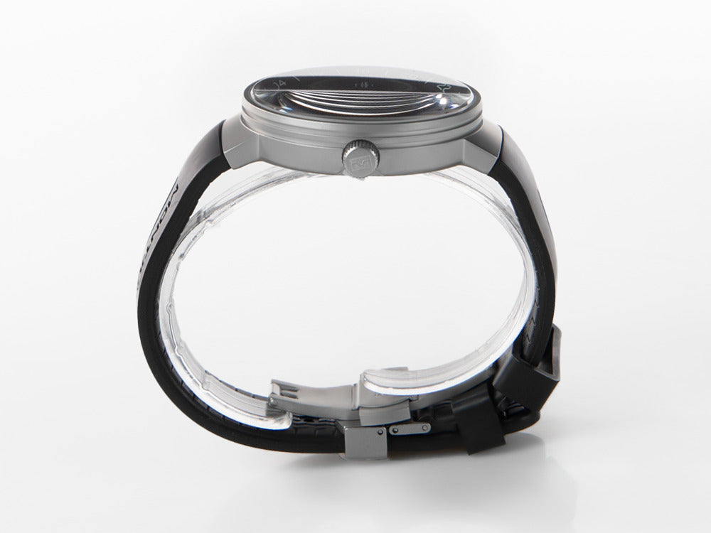 Montjuic Speed GMT Quartz Uhr, Edelstahl, Schwarz, 43 mm, MJ3.0101.S