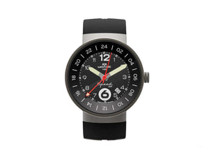 Montjuic Speed GMT Quartz Uhr, Edelstahl, Schwarz, 43 mm, MJ3.0101.S