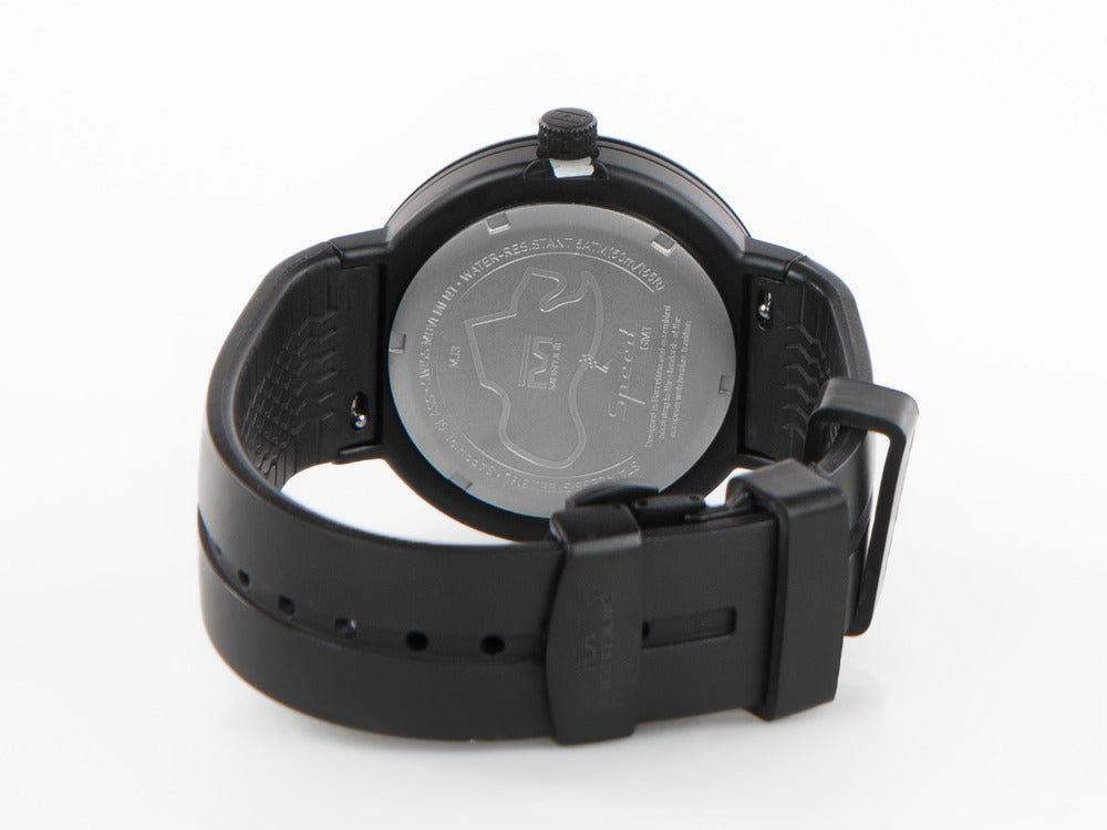 Montjuic Speed GMT Quartz Uhr, Edelstahl,DLC, Schwarz, 43 mm, MJ3.0202.B