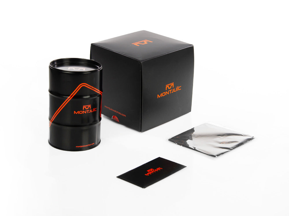 Montjuic Speed GMT Quartz Uhr, Edelstahl,DLC, Schwarz, 43 mm, MJ3.0202.B