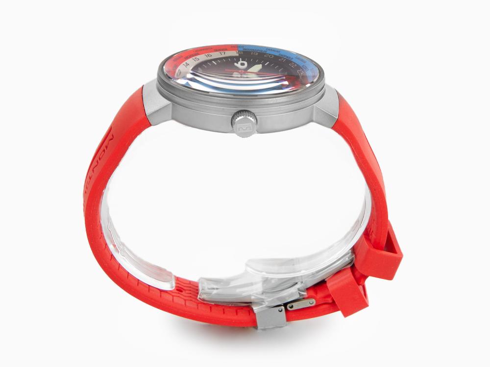 Montjuic Speed GMT Quartz Uhr, Edelstahl, Schwarz, 43 mm, MJ3.0203.S