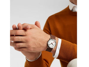 Mondaine SBB Simply Elegant Quartz Uhr, Weiss, 36 mm, A400.30351.11SBG