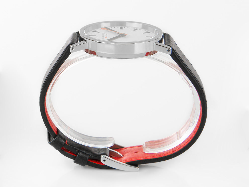 Mondaine Classic Quartz Uhr, polierter Edelstahl, Mineral Glas, 36mm