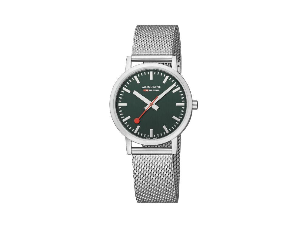 Mondaine SBB Classic Quartz Uhr, Grün, 36 mm, A660.30314.60SBJ