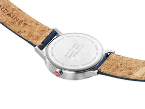 Mondaine SBB Classic Quartz Uhr, Weiss, 40 mm, Leinenuhrband, A660.30360.17SBD1