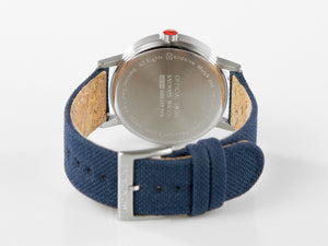 Mondaine SBB Classic Quartz Uhr, Blau, 40 mm, Leinenuhrband, A660.30360.40SBD