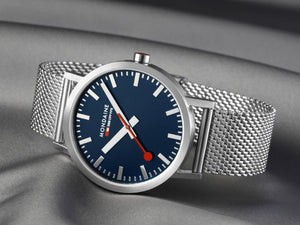 Mondaine SBB Classic Quartz Uhr, Blau, 40 mm, A660.30360.40SBJ