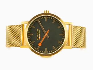 Mondaine Classic Quartz Uhr, Grün, 40 mm, A660.30360.60SBM