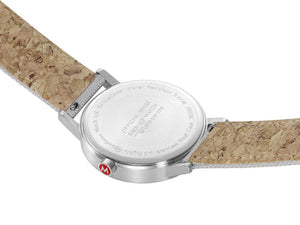 Mondaine SBB Classic Quartz Uhr, Grau, 40 mm, Leinenuhrband, A660.30360.80SBH