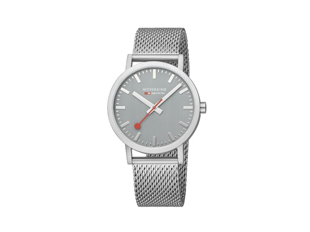Mondaine SBB Classic Quartz Uhr, Grau, 40 mm, A660.30360.80SBJ