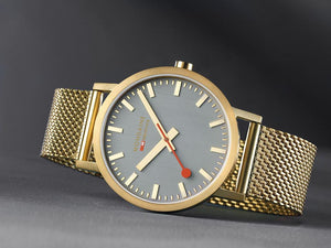 Mondaine Classic Quartz Uhr, Grau, 40 mm, A660.30360.80SBM
