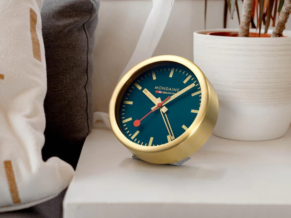 Mondaine Clocks Quartz Uhr, Aluminium, Blau, 12.5 cm, A997.MCAL.46SBG