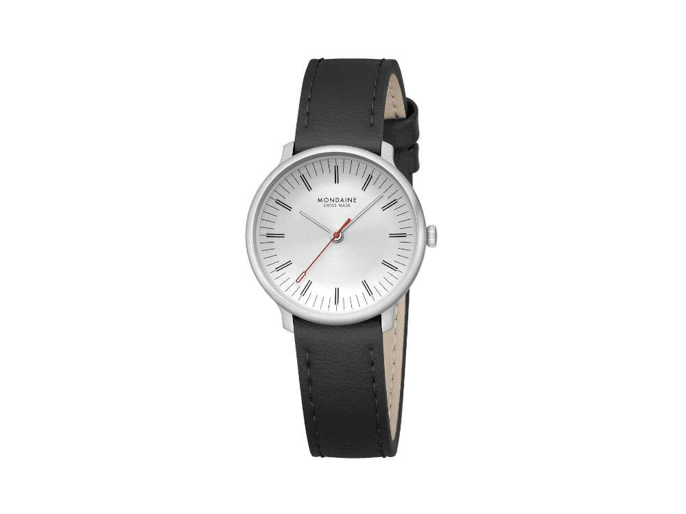 Mondaine Doppio Quartz Uhr, Weiss, 33 mm, MLE.33110.LBV