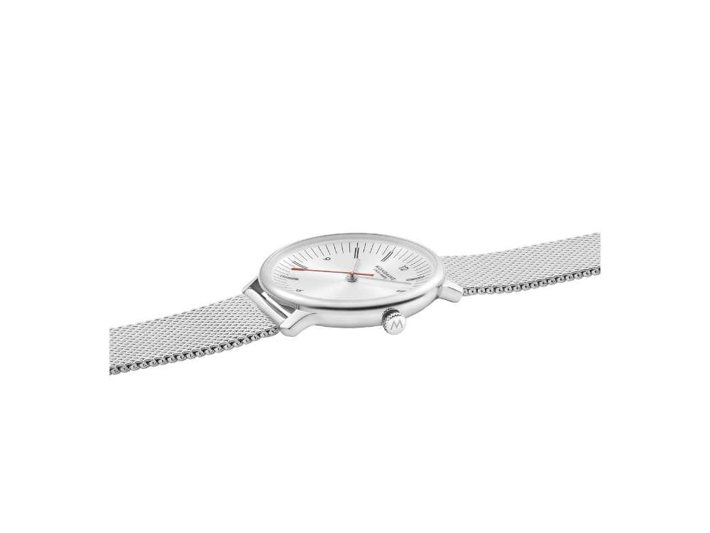 Mondaine Doppio Quartz Uhr, Weiss, 33 mm, MLE.33110.SM