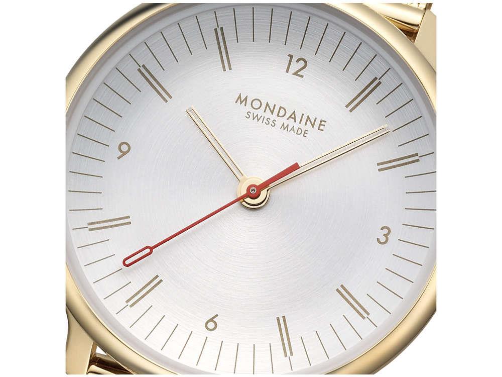 Mondaine Doppio Quartz Uhr, Weiss, 33 mm, MLE.33111.SM